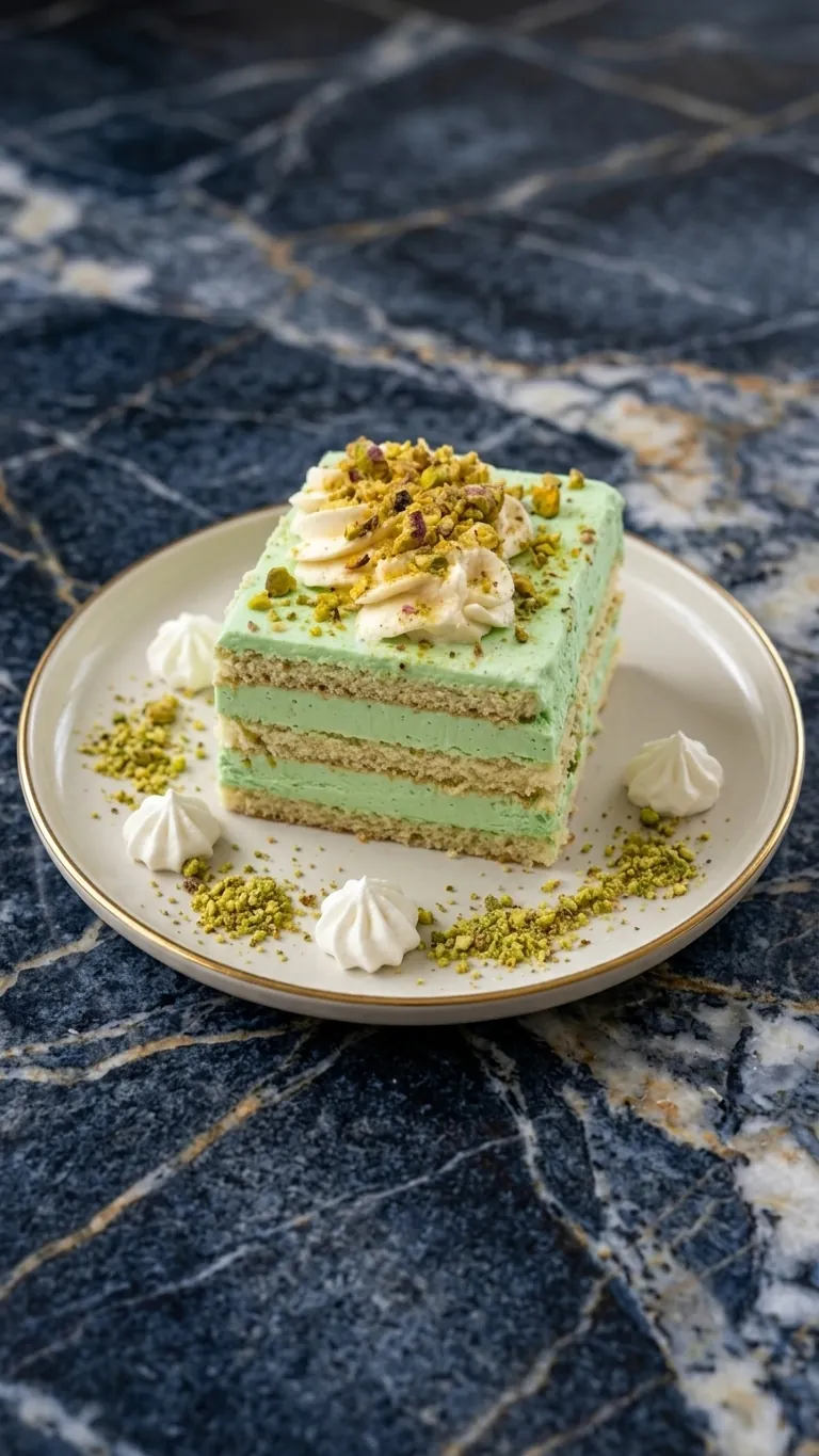 Pistachio cream cake