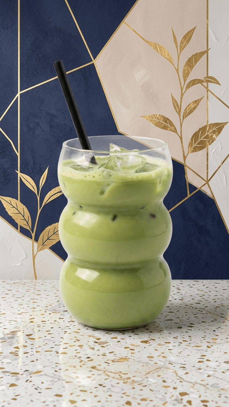 Iced matcha latte